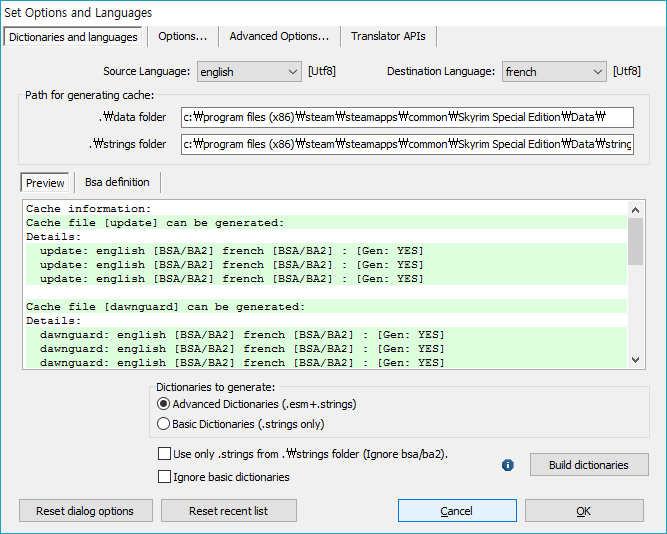 First, Close 'Set Options and Languages' to change Interface language