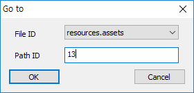 Go to asset - Select assets file name next to File ID and input Path ID